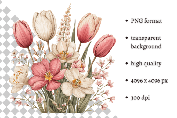 Beautiful Spring Flowers Illustration