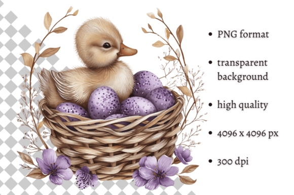 Bringing Spring to Life with Cute Watercolor Easter Duckling Clipart