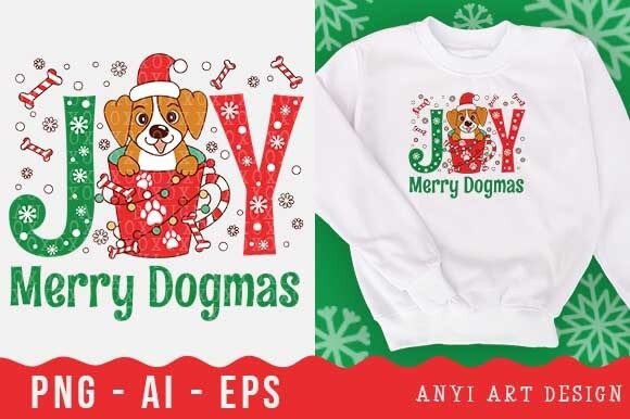 Coffee Dog Christmas Sublimation PNG