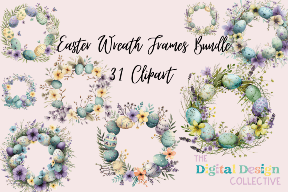 Easter Wreath Frames Bundle for Creative Projects