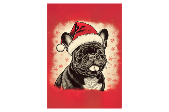 French Bulldog Christmas Card: A Vintage Watercolor Design for Every Creator