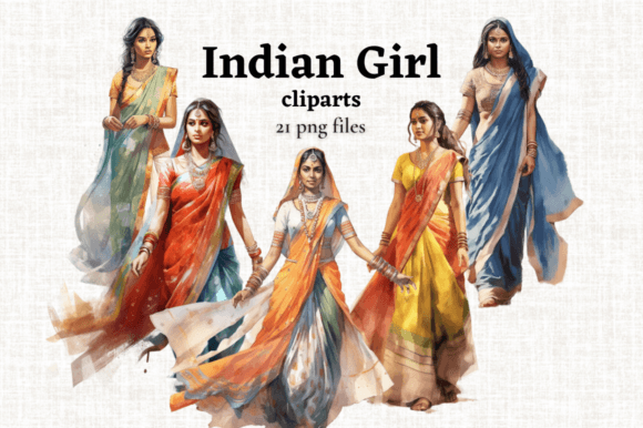Indian Girl Clipart & Hindu Woman PNG
