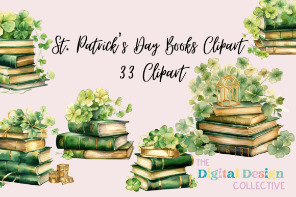 St. Patrick's Day Books Clipart