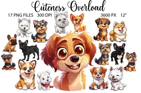 Super Cute Dogs Clip Art Illustrations
