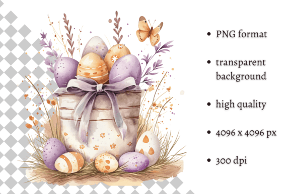 Transform Your Easter Projects with Beautiful Lavender Easter Eggs Clipart