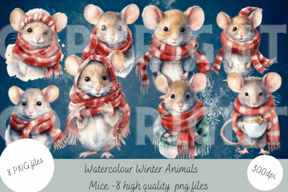 Watercolour Mice: A Charming Digital Asset for Creators and Crafters